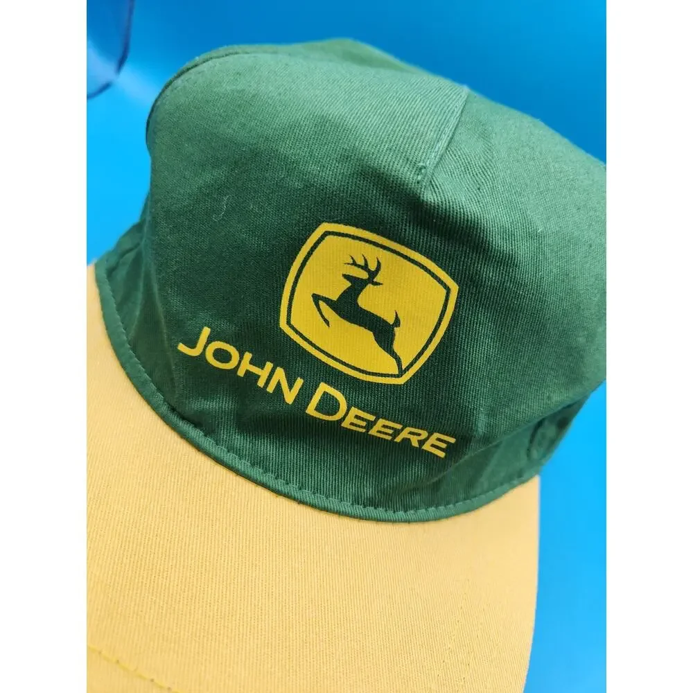 John Deere Hat Cap Snap Back Youth Boys Green Yellow Adjustable Logo